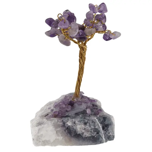 Copac decorativ Ametist pe baza de Fluorit, 9-10cm, imagine 5