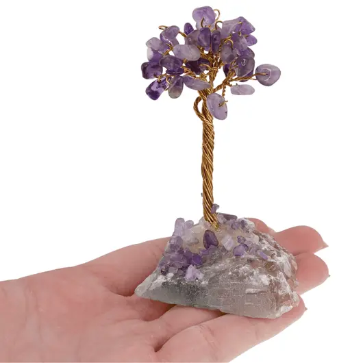 Copac decorativ Ametist pe baza de Fluorit, 9-10cm, imagine 8