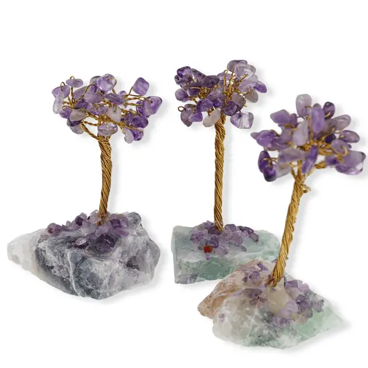 Copac decorativ Ametist pe baza de Fluorit, 9-10cm