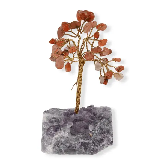Copac decorativ Carneol pe baza de Fluorit, 9-10cm, imagine 5