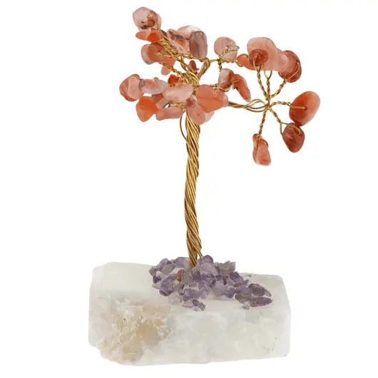 Copac decorativ Carneol pe baza de Fluorit, 9-10cm, imagine 6