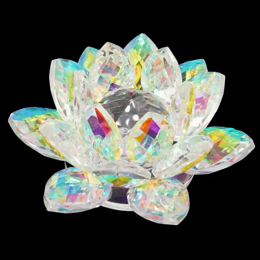 Floare de lotus Pastelat din sticla - 8cm