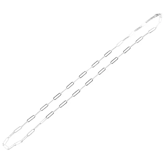Lant argint 925 rodiat, model agrafa - 55cm, imagine 2