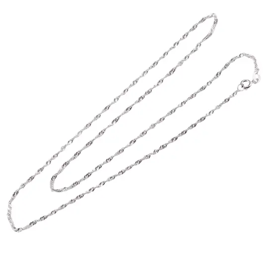 Lant argint 925 rodiat, model rasucit - 45cm