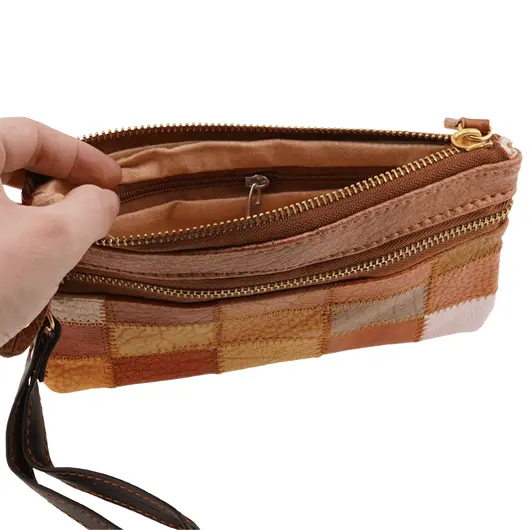 Plic piele artificiala, cu buzunar exterior - 19cm x 11cm, imagine 2