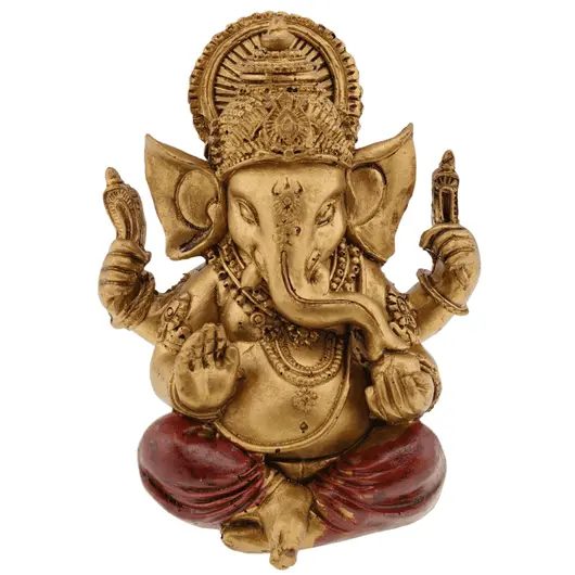 Statueta Feng Shui Ganesha in pozitie lotus - 8,5cm