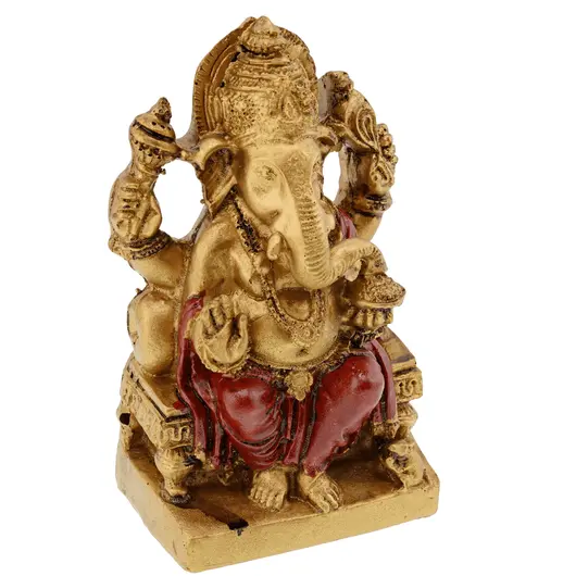 Statueta Feng Shui Ganesha pe tron - 11cm, imagine 2