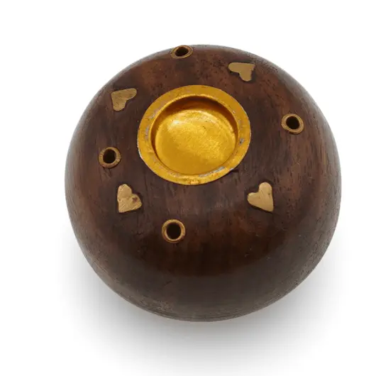 Suport ardere betisoare si conuri parfumate rotund, inima - 5cm, imagine 2