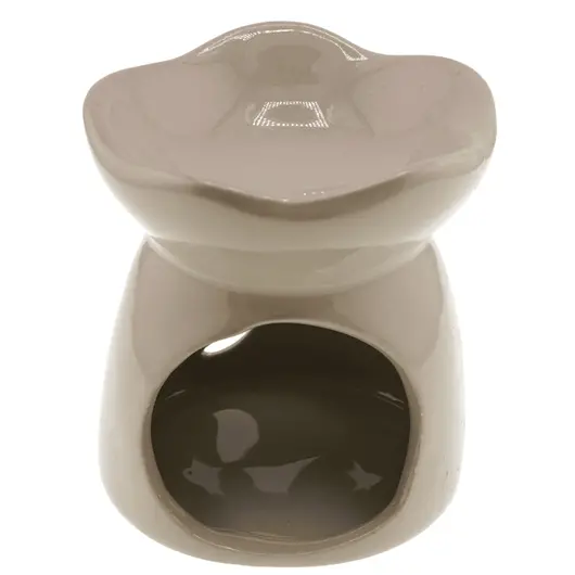 Vas aromaterapie din ceramica model celest cu baza rotunda, bej - 7,5cm, imagine 2