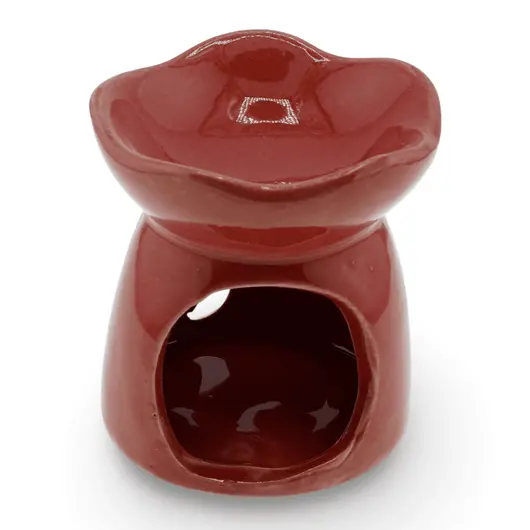 Vas aromaterapie din ceramica model celest cu baza rotunda, rosu - 7,5cm, imagine 2