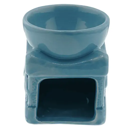 Vas aromaterapie din ceramica model elefant, albastru - 8cm, imagine 2