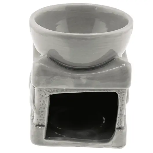 Vas aromaterapie din ceramica model elefant, gri - 8cm, imagine 2