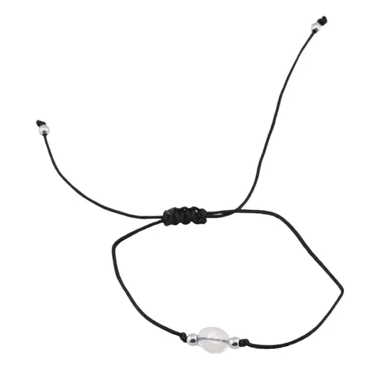 Bratara reglabila cu snur negru Opalit, 8mm