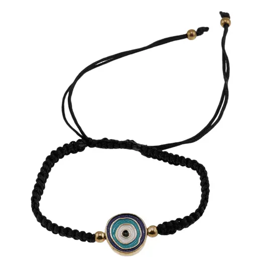 Bratara reglabila cu snur negru si Ochi protector, 19mm