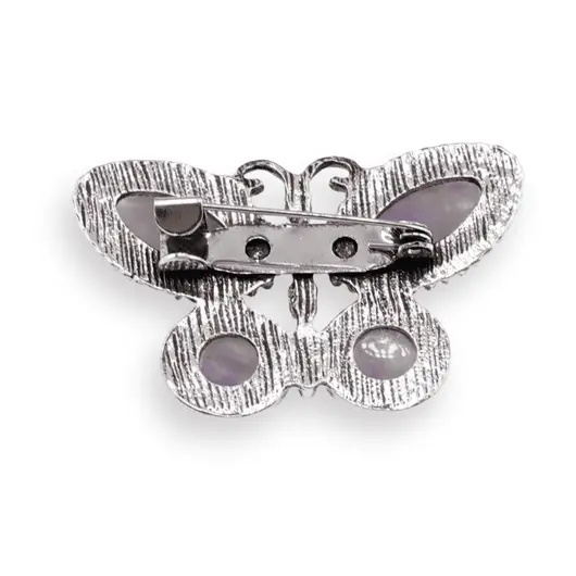 Brosa fluture cu Ametist, 44mm, imagine 2