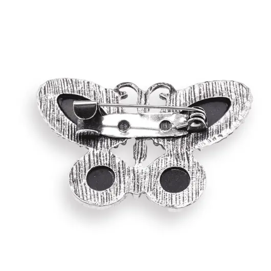 Brosa fluture cu Onix, 44mm, imagine 2