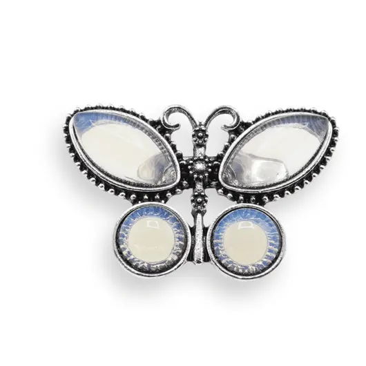 Brosa fluture cu Opalit, 44mm