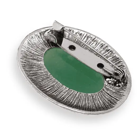 Brosa ovala cu Aventurin, 47mm, imagine 2