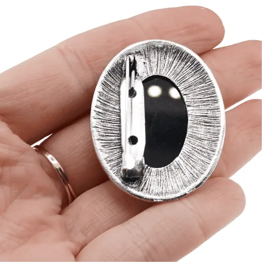 Brosa ovala cu Onix, 47mm, imagine 4