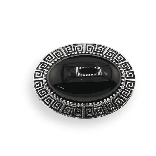 Brosa ovala cu Onix, 47mm