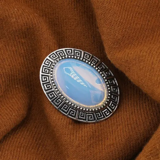 Brosa ovala cu Opalit, 47mm, imagine 3