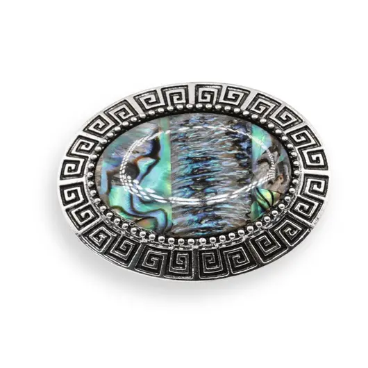 Brosa ovala cu Scoica Abalone, 47mm