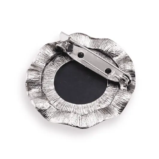 Brosa rotunda cu Onix, 45mm, imagine 2