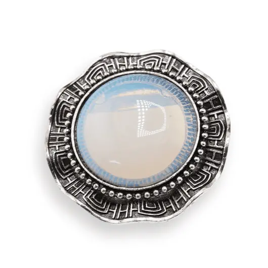 Brosa rotunda cu Opalit, 45mm