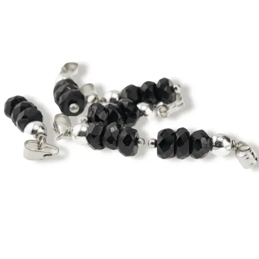 Pandantiv Turmalina neagra discuri fatetate, 5mm, imagine 2