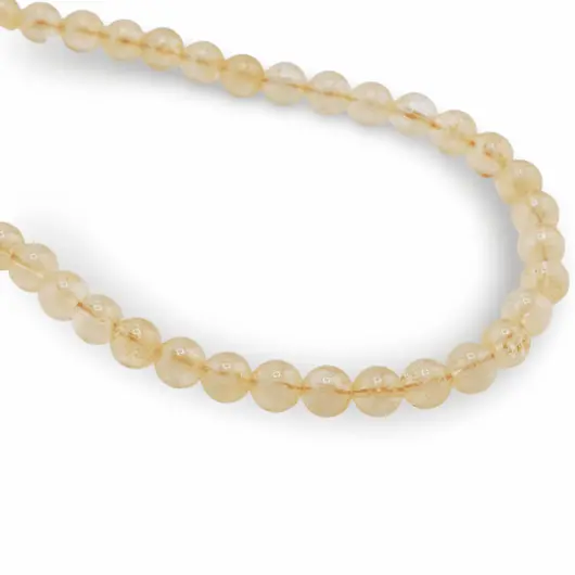 Colier Citrin sfere, 6mm, imagine 2
