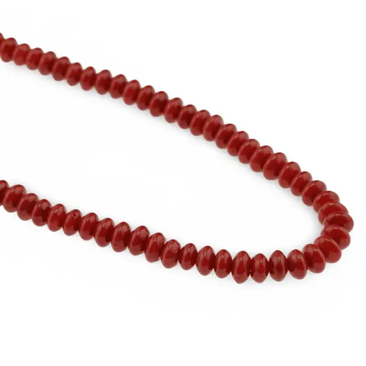Colier Coral rosu discuri, 5mm, imagine 2