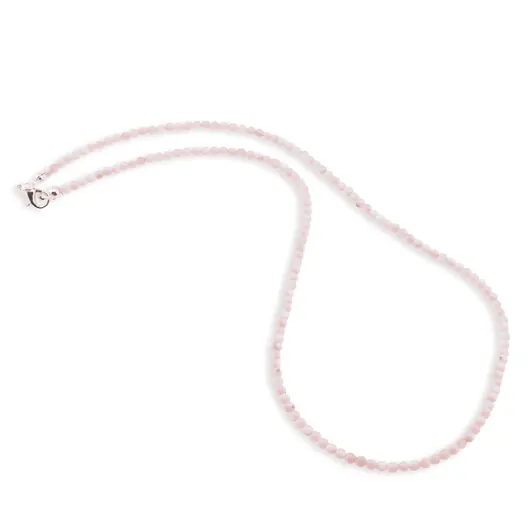 Colier Sidef roz sfere, 3mm