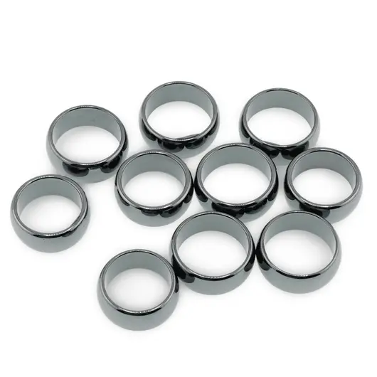 Inel circular din hematit model 2, 19-20mm