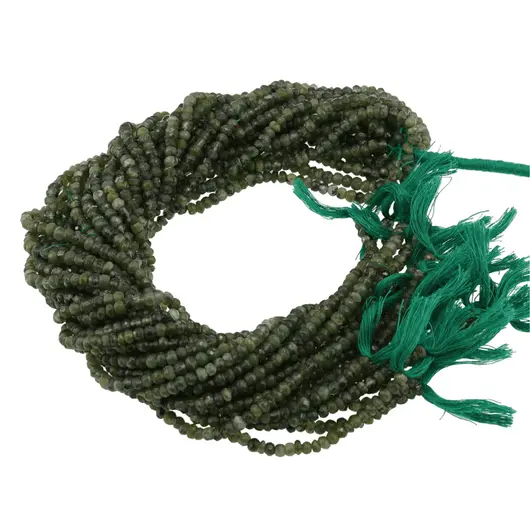 Sirag nefrit (jad) discuri fatetate 4-5mm, 33cm, imagine 3