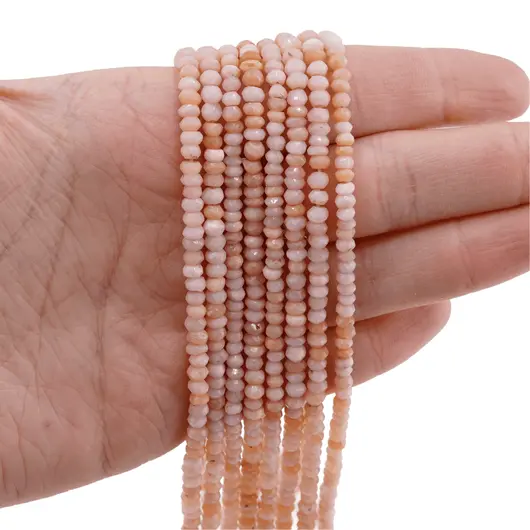 Sirag opal roz discuri fatetate 3-4mm, 33cm, imagine 4