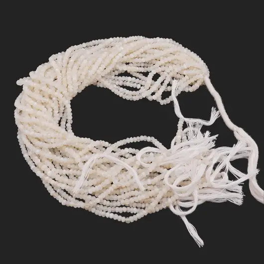 Sirag piatra lunii alba discuri fatetate 3-4mm, 33cm, imagine 5