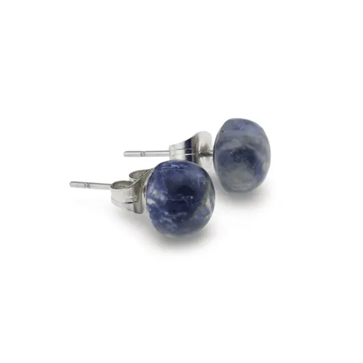 Cercei cu surub sodalit semisfere 8mm, imagine 2