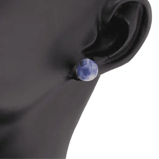 Cercei cu surub sodalit semisfere 8mm, imagine 4
