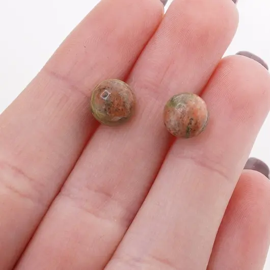 Cercei cu surub Unakit semisfere 8mm, imagine 5