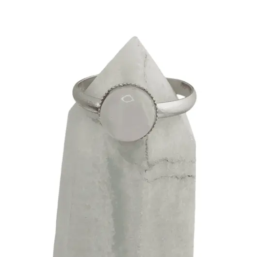 Inel reglabil Piatra lunii gri deschis, 8mm