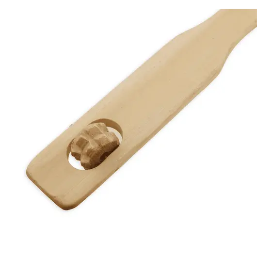 Aparat din lemn pentru masaj corporal, cu doua capete, 46cm, imagine 2