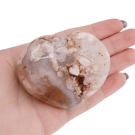 Inima mare Agat flower, 130-170g, imagine 4