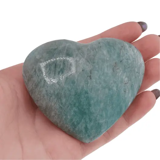 Inima mare Amazonit Rusia, 80-120g, imagine 4