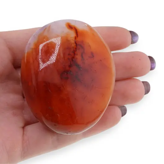 Palm Stone cristal natural Carneol, 80-100g, imagine 5