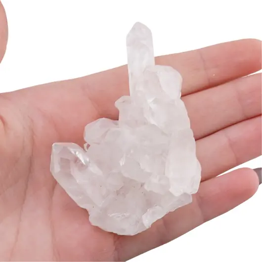 Cristal de stanca A++ cluster cu varf, 40-60g, imagine 7