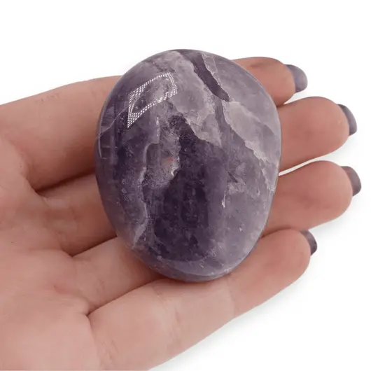 Palm Stone cristal natural Ametist, 40-60g, imagine 4