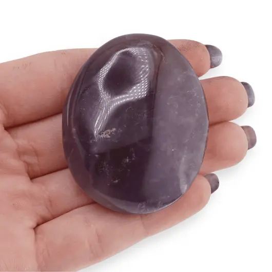 Palm Stone cristal natural Ametist, 40-60g, imagine 6