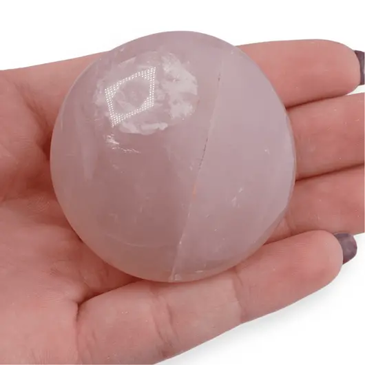 Palm Stone cristal natural Cuart roz, 40-70g, imagine 8