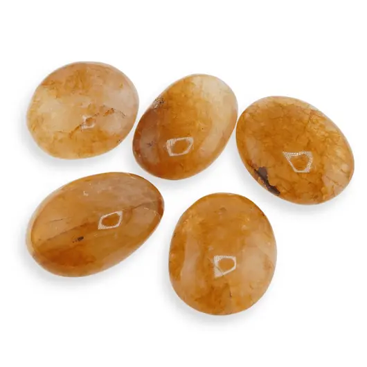 Palm Stone cristal natural Cuart tangerin, 80-100g, imagine 2