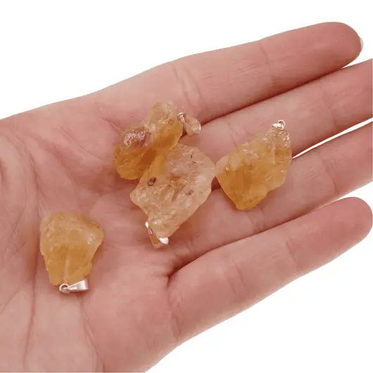 Pandantiv cristal natural brut Citrin, 15-20mm, imagine 5